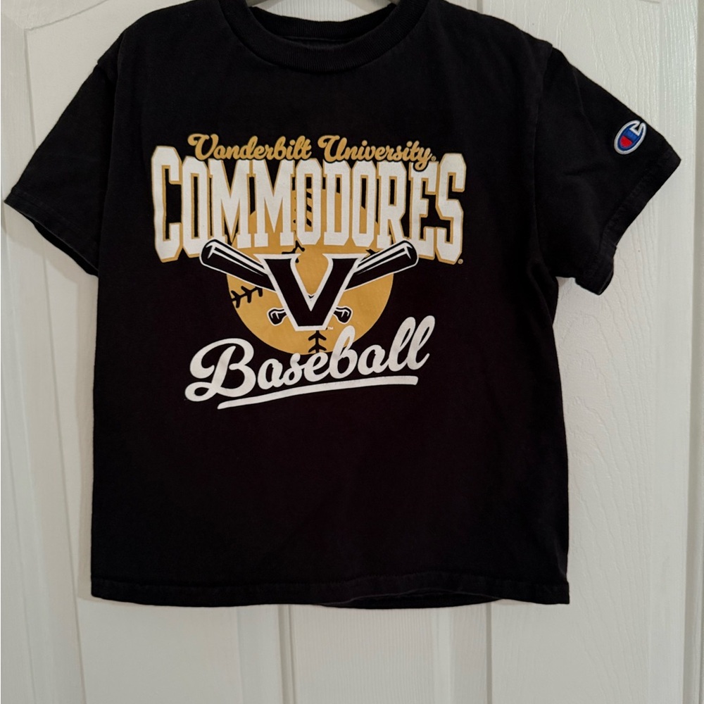 Champion Kids Black and Gold Commodores Baseball Tee